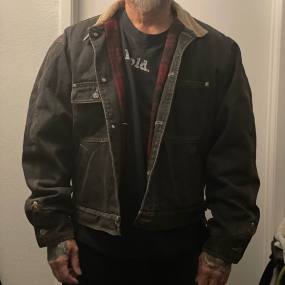 **Sold***Vintage Polo Ralph Lauren Dark Denim Jacket buffalo blanket line cordry - Picture 11 of 12